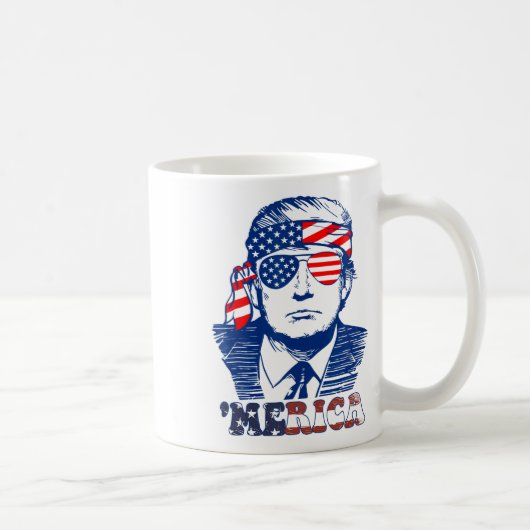 Mug Amérique américaine heureuse 4 juillet Trump Améri (Droite)