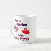 Mug Amérique avec pièces Polski (Devant gauche)