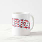 Mug Amérique blanc bleu rouge (Devant droit)