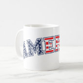 Mug Amérique blanc bleu rouge (Devant gauche)