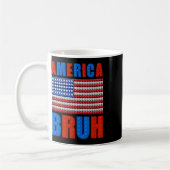 Mug Amérique Bruh Bâtiment de briques Drapeau 4 juille (Gauche)