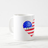 Mug Amérique - Coeur du drapeau (Devant gauche)