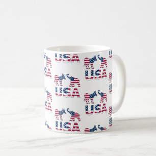 Mug Amérique Démocratique Donkey Républicain Elephant