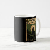Mug Amérique Forêt Forestière Great Owen Amérique Parc (Devant droit)