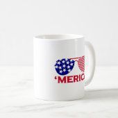 Mug Amérique Lunettes de soleil bleu blanc rouge (Devant droit)