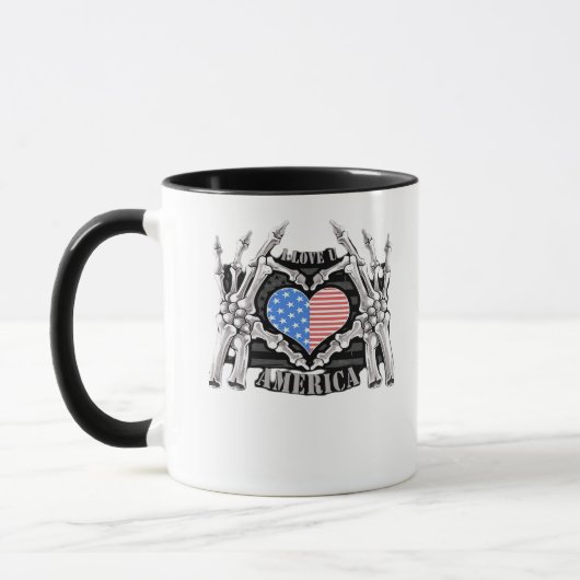 Mug Amérique Mains de squelette (Gauche)