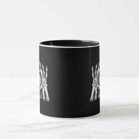 Mug Amérique Skeleton Skin Main Arche Couche modifiabl (Centre)