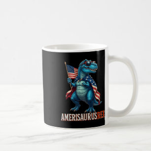 Mug Amerisaurus T Rex Dinosaur 4 juillet American Fl