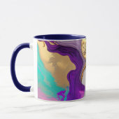 Mug Amethyst & Blush Marble with Liquid Gold (Gauche)