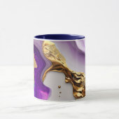 Mug Amethyst & Blush Marble with Liquid Gold (Centre)