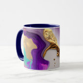 Mug Amethyst & Blush Marble with Liquid Gold (Devant gauche)