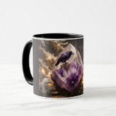 Mug Améthyste Cristal - Corbeaux Merles Corneilles (Devant gauche)