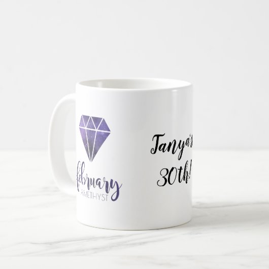 Mug Améthyste de Février (Devant gauche)
