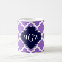 Améthyste Marocain blanc #5 Marine 3 Monogramme in