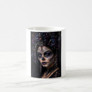 Mug Améthyste Orchidée Calavera – Crâne de Sucre Gothi