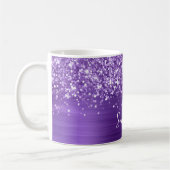 Mug Améthyste Pailletée Violet Glam Nom (Gauche)