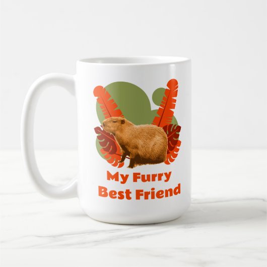 Mug Ami à Fourrure Capybara Animal Tropical (Gauche)