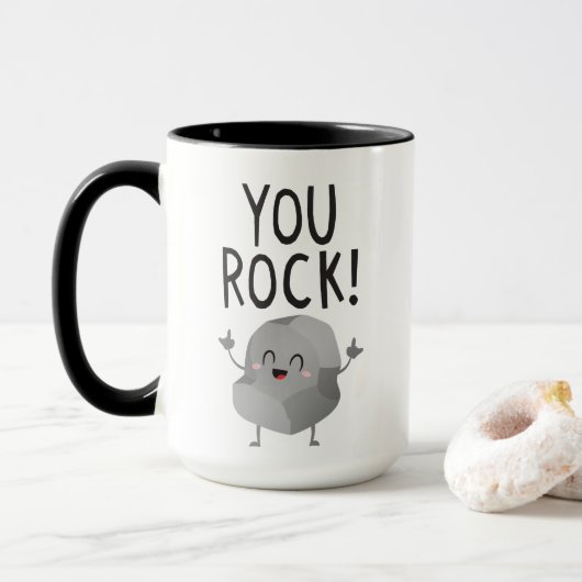 Mug Ami cadeau drôle, petit ami ou mari Vous rock! (Avec donut)