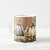 Mug Amiable Citrouille couleur orange, blanc et vert (Devant gauche)