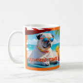 Mug Amis amusants chiens été plage (Gauche)