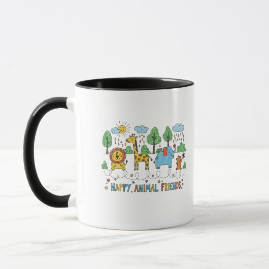 Mug Amis Animaux Heureux (Gauche)