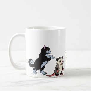 Mug Amis Animaux Mignons— Raton laveur, Chat, Oie , Op