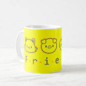 Mug Amis animaux mignons se font face (Devant gauche)
