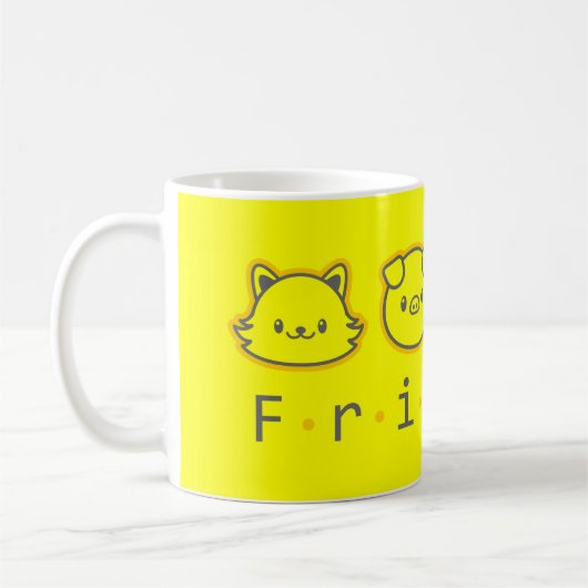 Mug Amis animaux mignons se font face (Gauche)