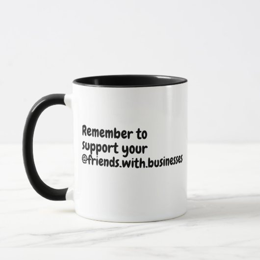 Mug Amis Avec Boug Entreprises (Noir) (Gauche)