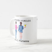Mug Amis Best Brunette Couleur d'eau personnalisée (Devant gauche)