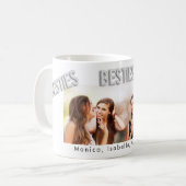 Mug Amis blanc argent besties BFF photo (Devant gauche)
