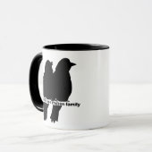 Mug Amis choisis Family Bird Silhouette Citation (Devant gauche)
