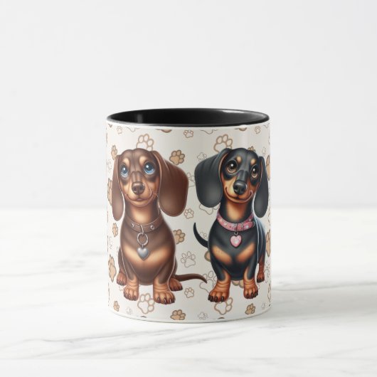 Mug Amis dachshunds mignons (Centre)