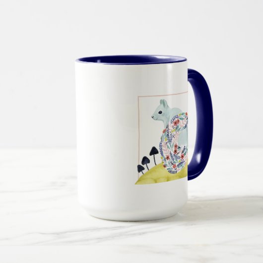 Mug Amis de Clementine | Écureuil d'art populaire (Devant droit)