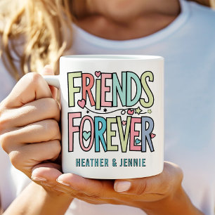 Mug Amis de la typographie perpétuelle avec des noms