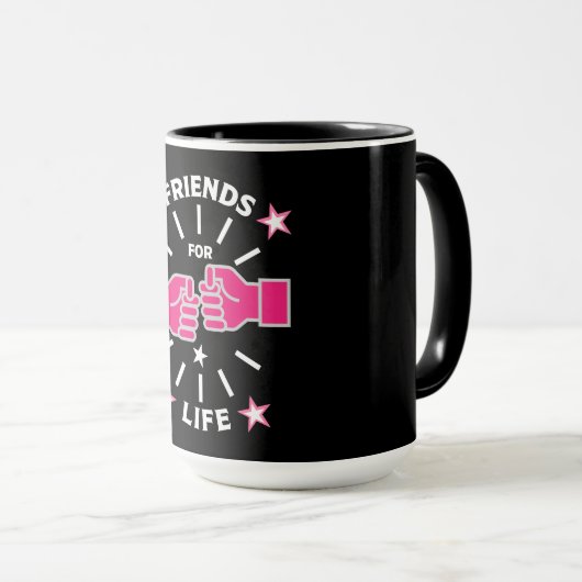 Mug Amis De La Vie (Devant droit)