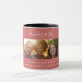 Mug Amis de la vie nom photo brun rouge (Centre)
