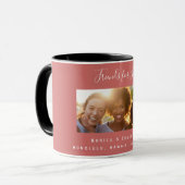 Mug Amis de la vie nom photo brun rouge (Devant gauche)