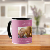 Mug Amis de la vie nom photo rose foncé
