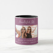 Mug Amis de la vie noms de photo violet (Centre)