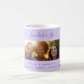 Mug Amis de la vie noms de photo violet lavande (Centre)