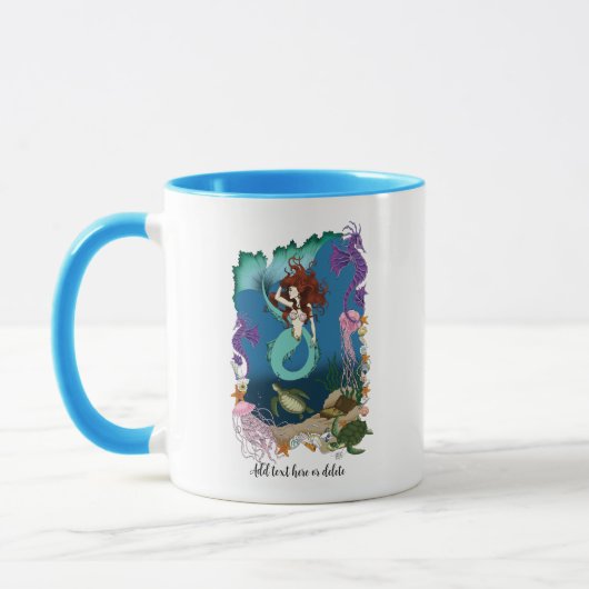 Mug Amis de l'Imaginaire bleu Sirène (Gauche)