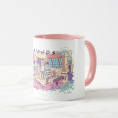 Mug AMIS™ | Dessin de l'appartement (Devant droit)