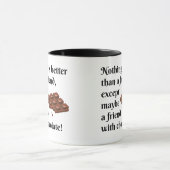 Mug Amis drôles avec le texte de noir de chocolat (Centre)