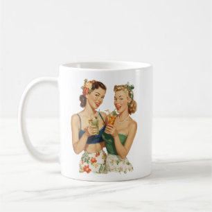 Mug Amis du Cocktail d'Été Pin-Up Vintage
