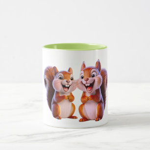 Mug Amis écureuils rigolards dessin animé mignon