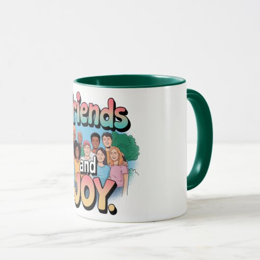 Mug Amis et joie (Devant droit)
