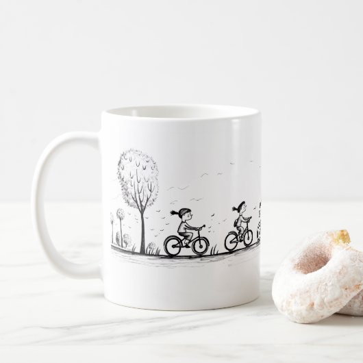 Mug Amis Et Vélo (Avec donut)