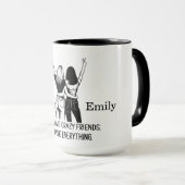 Mug Amis fous personnalisés (Devant droit)