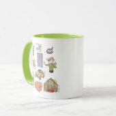 Mug AMIS™ | Graphique d'icônes de dessin (Devant gauche)